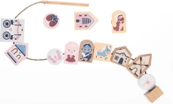 Cubika Pastel rijgverhaal – houten rijgset