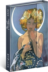 Wekelijkse magnetische agenda Alfons Mucha 2026