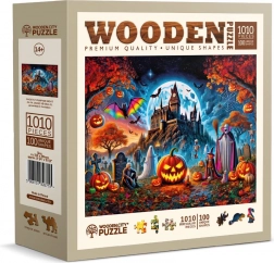 Wooden City houten puzzel Halloween-pompoen, 1010 stukjes