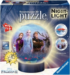 Ravensburger 3D lichtgevende puzzelbal Frozen 2, 72 stukken