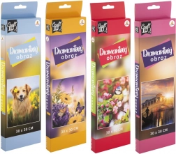 Diamond painting bloemen, vogels, hondje en Venetië 30x30 cm