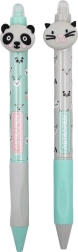 Uitwisbare pennen met dierenmotief 2 stuks ASTRA