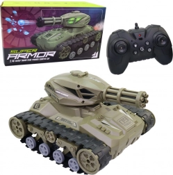 RC-tank met waterbommen en rookeffecten