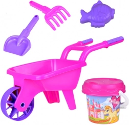 Tuinset voor kinderen met kruiwagen en accessoires – Roze