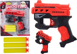 Mini-pistool voor foam pijltjes met zuignappen – rood