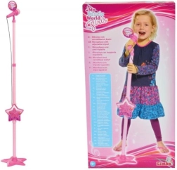 Roze kindermicrofoon met statief en MP3 (85–115 cm)
