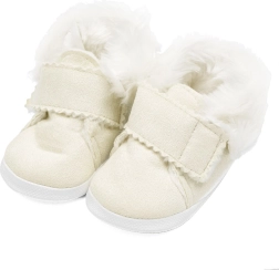 Baby winterslofjes van suède NEW BABY, beige, 0–3 maanden