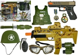 Militaire set met MP7 foam dart pistolen voor kinderen