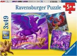 Ravensburger puzzel Mythische heersers 3×49 stukjes