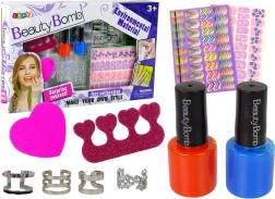 Nageldecoratieset voor kinderen met kleurrijke lakjes en stickers
