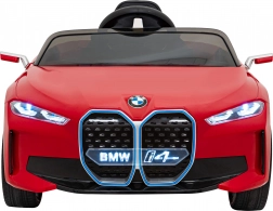 Elektrische kinderauto BMW i4 met afstandsbediening – Rood