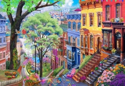 Puzzel Lente Stad 1000 stukjes van Bluebird