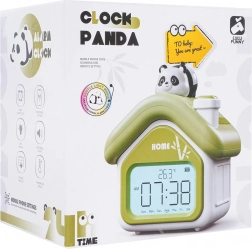 Kinderwekker Panda met nachtlampje en thermometer