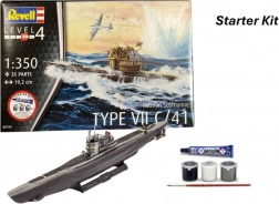 Revell Starter Kit 1:350 Duitse onderzeeër Type VII C/41 – plastic bouwpakket