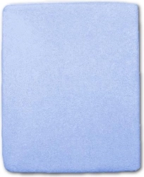 Blauw badstof hoeslaken voor ledikant