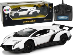 Sportauto R/C 1:24 Lamborghini Veneno Wit 2.4 G Lichten