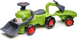 Tractor Om Op Te Rijden met Aanhangwagen, Lader en Lepel Falk