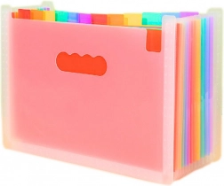 Organizer voor documenten met gekleurde tabbladen en vakken van A4-formaat