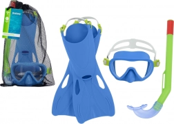 Snorkelset blauw masker, vinnen en snorkel Bestway