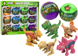 Set schroefbare dinosaurus-eieren, 12 stuks, kleurrijk