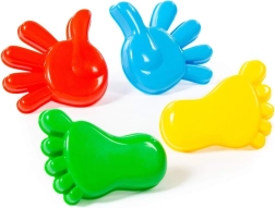 Kinderset voor in de zandbak POLESIE – schep, hark, zeef en vormpje (4-delig)
