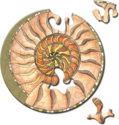 Rond mini-puzzel CURIOSI Picoli – slak, 33 stukjes