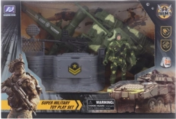 Militaire set met drone, soldaat en tank