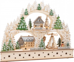 SMALL FOOT kerst houten boog met licht en melodie