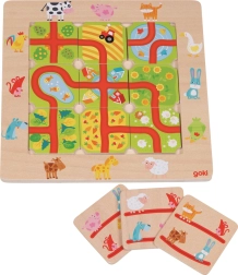Goki bordspel Vind de weg op de boerderij