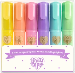 Pastelkleurige mini-markeerstiften Djeco