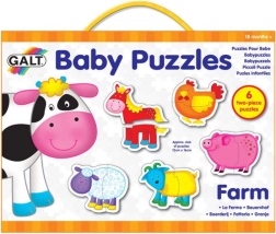 GALT babypuzzel boerderij 6×2 stukjes