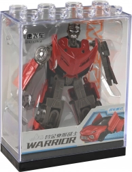 Autorobot van metaal en kunststof, transformeerbaar 9 cm