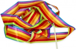 GOKI gymnastieklint met stok regenboog – gestreept
