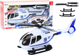 Politie-reddinghelikopter met licht en geluid