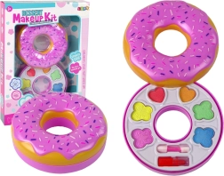 Kinder oogschaduwpalet in donutvorm met lippenstift
