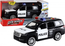 Politiewagen met effecten, open deuren en schaal 1:14