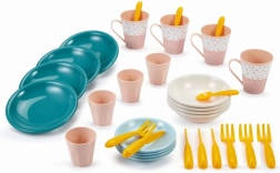 Kleurrijke plastic picknickset