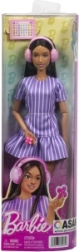 Barbie Fashionistas pop in paars gestreepte jurk