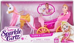 Poppenprinses met eenhoorn en koets SPARKLE GIRLZ 26,5 cm