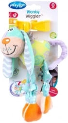 Playgro trillende hond pastel hangspeeltje voor kinderwagen en autostoeltje