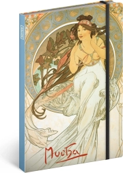 NOTIQUE notitieblok Alfons Mucha – Muziek gelinieerd