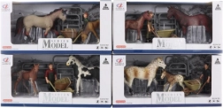 Paardjesset met boer en accessoires (2 paardenfiguren)