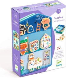 houten magnetisch huisje Djeco met kattenfiguurtjes