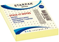 Stick-it plakbriefjes geel 7,5 cm