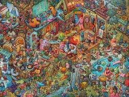 Puzzel HEYE 1500 stukjes – plezier met vrienden, Tiurina (puzzel + poster)