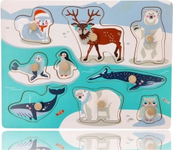 Puzzel met handvatten van pooldieren