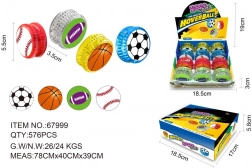 Jojo-sportballetje met lichteffecten 5,5 cm