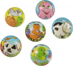 Schuimrubberen stuiterbal Dieren 6 cm