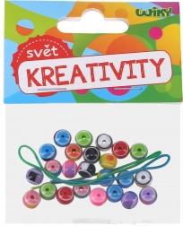 Gekleurde kralen met koord