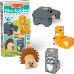 Houten bouwblokken Bosvrienden 16 delen MELISSA & DOUG